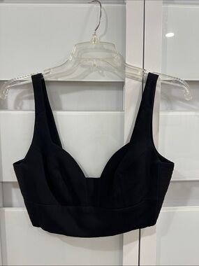 A.L.C. Black Structured Bustier Top with Exposed Zip